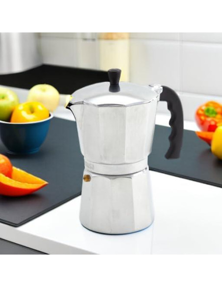 Cafetera Espresso IMUSA de Aluminio 3 Tazas Plata