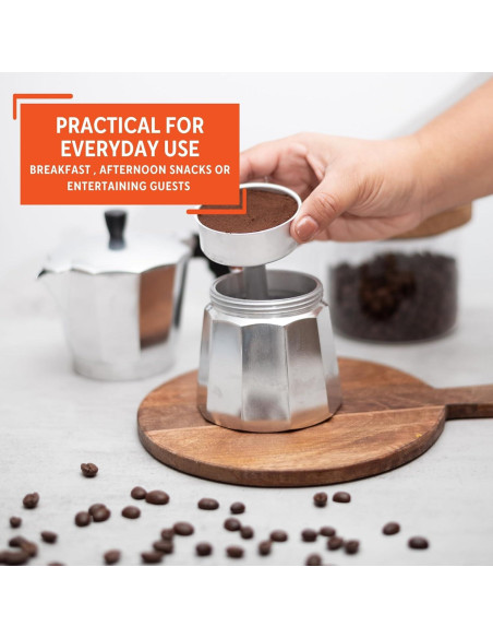 Cafetera Espresso IMUSA de Aluminio 3 Tazas Plata