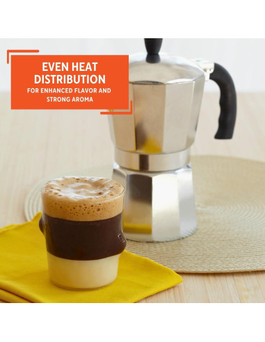 Cafetera Espresso IMUSA de Aluminio 3 Tazas Plata