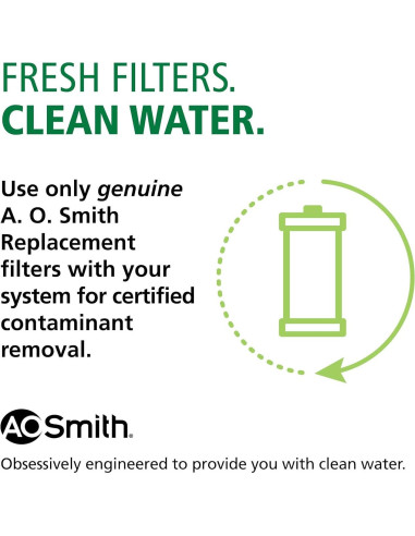 Filtro de Agua AO Smith AO-MF-ADV-R Claryum 99% Contaminantes