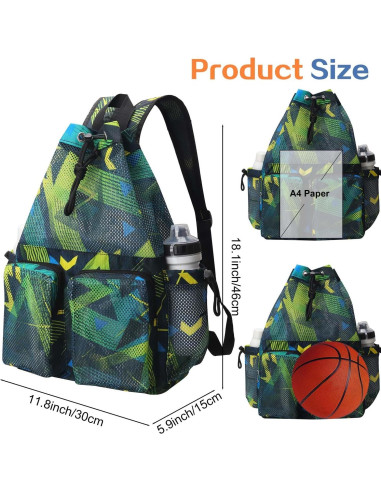 Mochila de Malla RHCPFOVR para Natación - 30x15x46cm