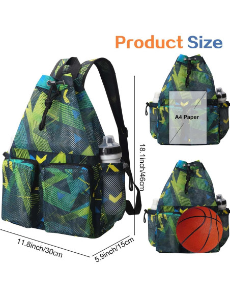 Mochila de Malla RHCPFOVR para Natación - 30x15x46cm