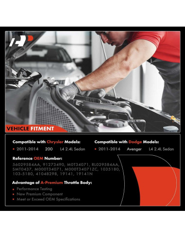 Motor de arranque A-Premium Chrysler 200 2011-2014 1.2KW