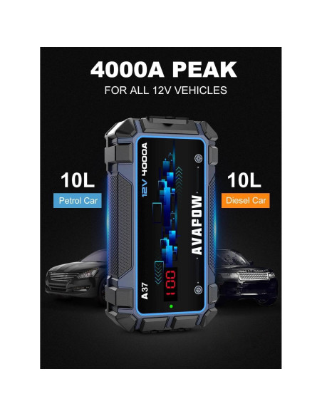 Arrancador de Batería AVAPOW A27 4000A 12V IP65