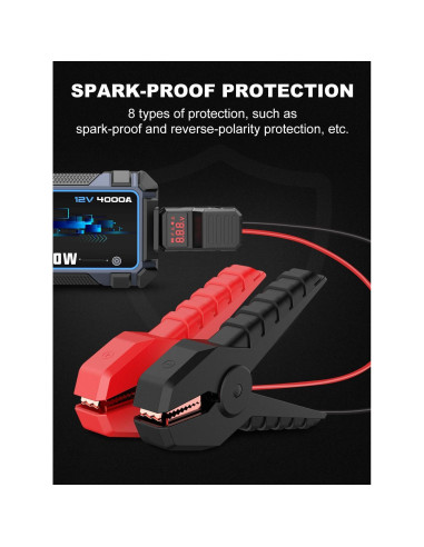 Arrancador de Batería AVAPOW A27 4000A 12V IP65