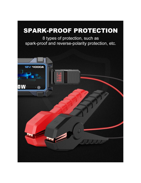 Arrancador de Batería AVAPOW A27 4000A 12V IP65