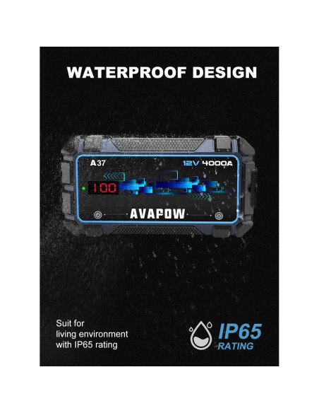 Arrancador de Batería AVAPOW A27 4000A 12V IP65