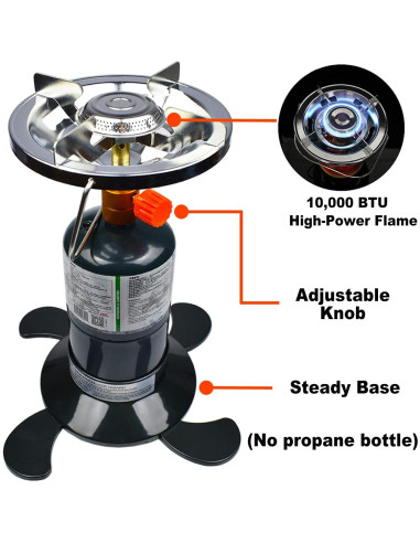 Estufa de Propano Portátil RANDDER 10,000 BTU Camping