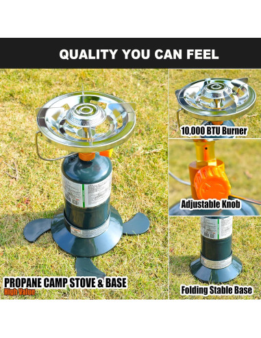 Estufa de Propano Portátil RANDDER 10,000 BTU Camping
