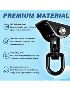 Soportes de columpio KOSMUSMO de acero inoxidable 453 kg 2