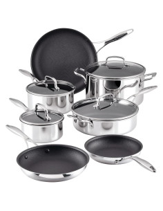 Juego de Ollas y Sartenes Circulon C1 de Acero Inoxidable 11 Pzs