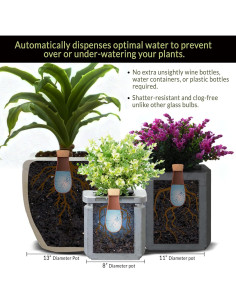 Set de 4 Esferas de Riego Terracota SmartiLiving 354ml 2