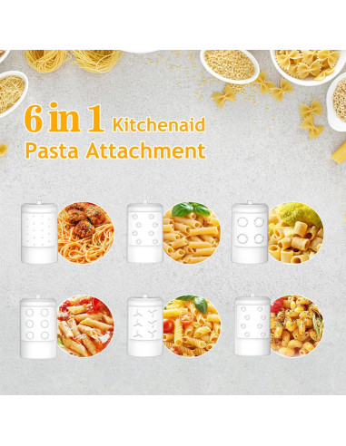 Accesorio para hacer pasta ZACME 6 formas para KitchenAid