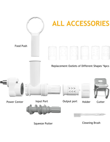 Accesorio para hacer pasta ZACME 6 formas para KitchenAid
