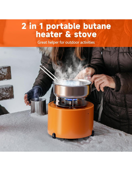 Calentador y Estufa TLOG 2 en 1 Propano 9000 BTU Portátil