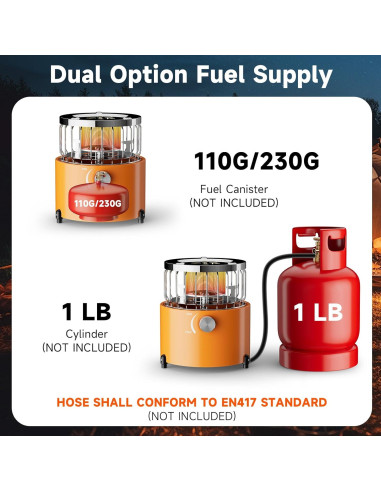 Calentador y Estufa TLOG 2 en 1 Propano 9000 BTU Portátil