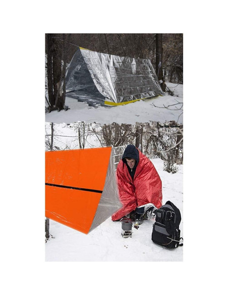 Tienda de Emergencia Sailupxinyuan Mylar 2 Personas Impermeable Tienda de Emergencia Sailupxinyuan Mylar 2 Personas Impermeable
