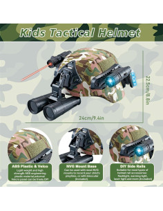 Conjunto de Disfraz Militar para Niños KalaDuck con Casco y Walkie Talkies 2