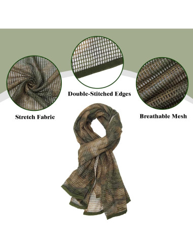 Bufanda Táctica HYOUT Camuflaje Woodland 180x84 cm