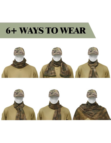 Bufanda Táctica HYOUT Camuflaje Woodland 180x84 cm