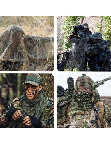 Bufanda Táctica HYOUT Camuflaje Woodland 180x84 cm