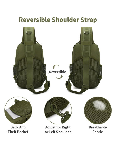 Bolsa Táctica CamGo Molle 20x17x34cm Impermeable