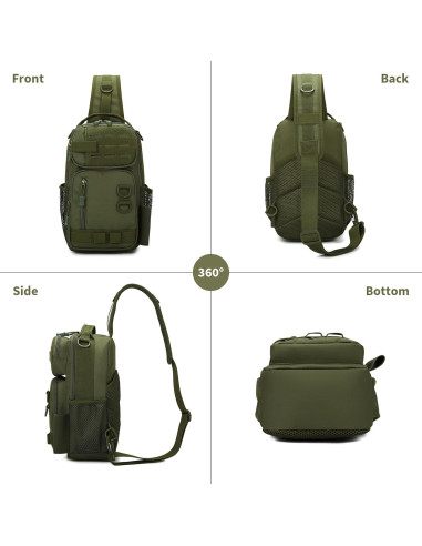 Bolsa Táctica CamGo Molle 20x17x34cm Impermeable