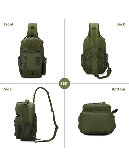 Bolsa Táctica CamGo Molle 20x17x34cm Impermeable