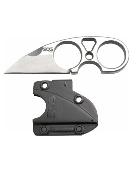 Cuchillo SOG Snarl 10.9 cm Fijo con Funda y Cadena