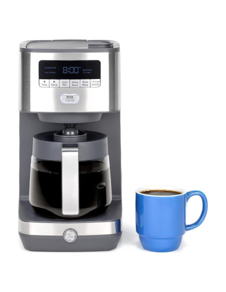 Cafetera de Goteo GE 12 Tazas con Jarra de Vidrio Acero Inox