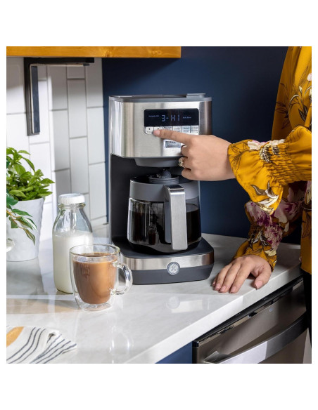 Cafetera de Goteo GE 12 Tazas con Jarra de Vidrio Acero Inox