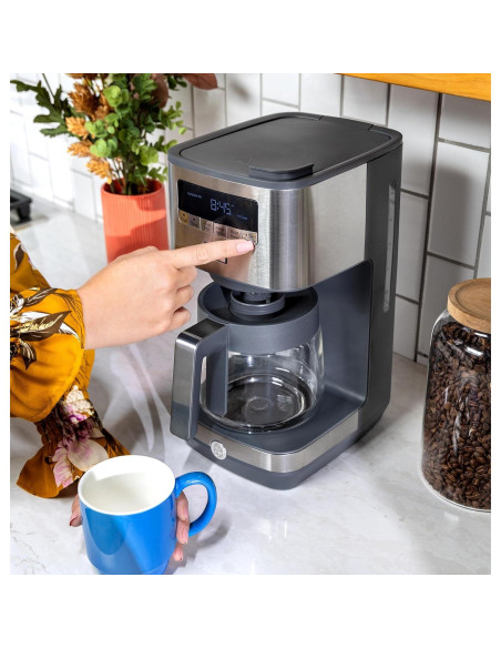 Cafetera de Goteo GE 12 Tazas con Jarra de Vidrio Acero Inox