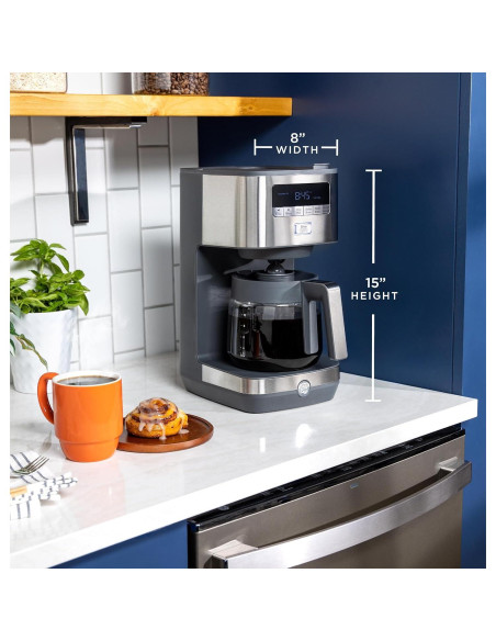 Cafetera de Goteo GE 12 Tazas con Jarra de Vidrio Acero Inox