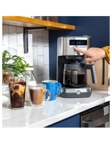 Cafetera de Goteo GE 12 Tazas con Jarra de Vidrio Acero Inox