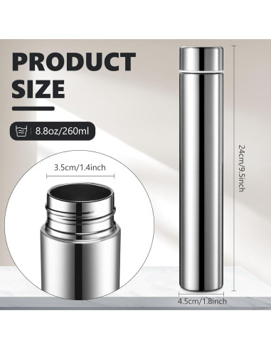 Botella de Agua Vesici 260 ml Acero Inoxidable Aislada