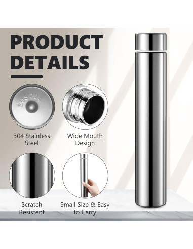 Botella de Agua Vesici 260 ml Acero Inoxidable Aislada