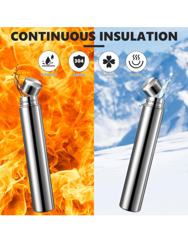 Botella de Agua Vesici 260 ml Acero Inoxidable Aislada