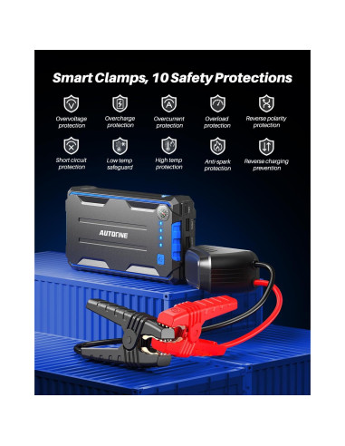 Arrancador de Coche AUTOONE 3500A Portátil con USB y LED