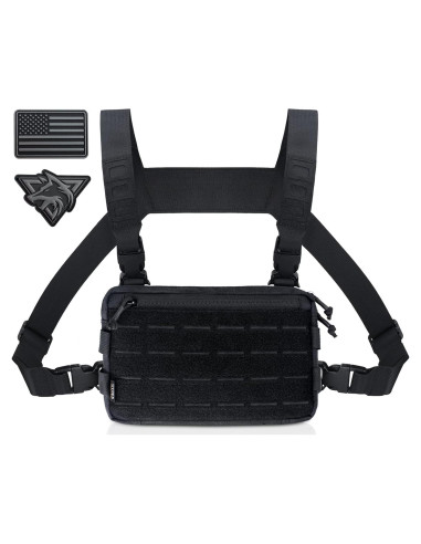 Bolsa de Pecho WYNEX Wy-0212B Negra para Senderismo
