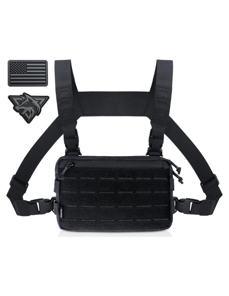Bolsa de Pecho WYNEX Wy-0212B Negra para Senderismo