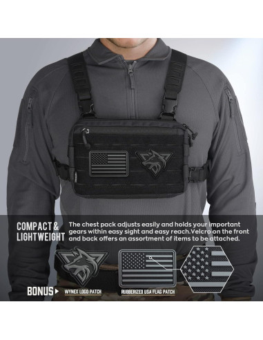 Bolsa de Pecho WYNEX Wy-0212B Negra para Senderismo