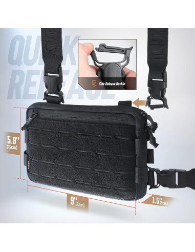 Bolsa de Pecho WYNEX Wy-0212B Negra para Senderismo