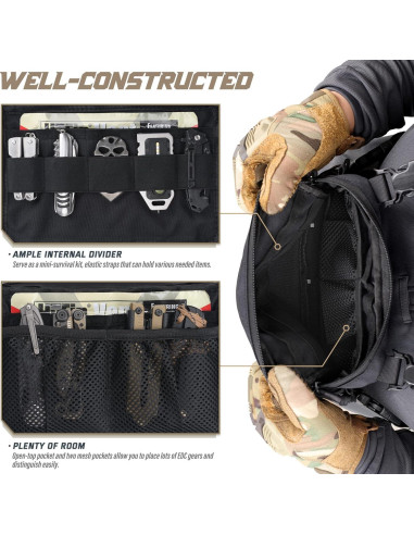 Bolsa de Pecho WYNEX Wy-0212B Negra para Senderismo