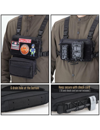 Bolsa de Pecho WYNEX Wy-0212B Negra para Senderismo