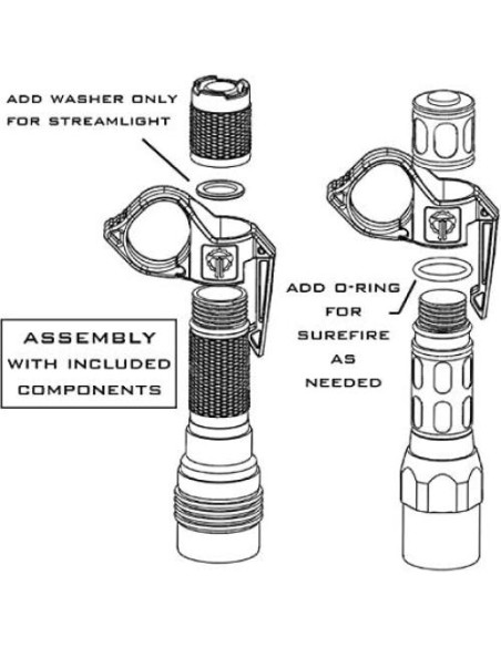 Anillo de Linterna Thyrm SwitchBack Grande 2.0 Negro