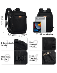 Mochila de viaje Antirrobo para Laptop 15.6" Negra 2