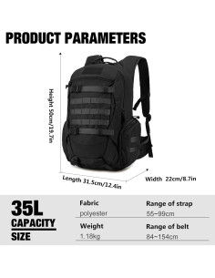 Mochila Táctica Mardingtop 35L para Camping y Senderismo 2
