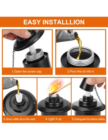 Latas de Reemplazo TaoTazon 354ml para Antorchas de Jardín