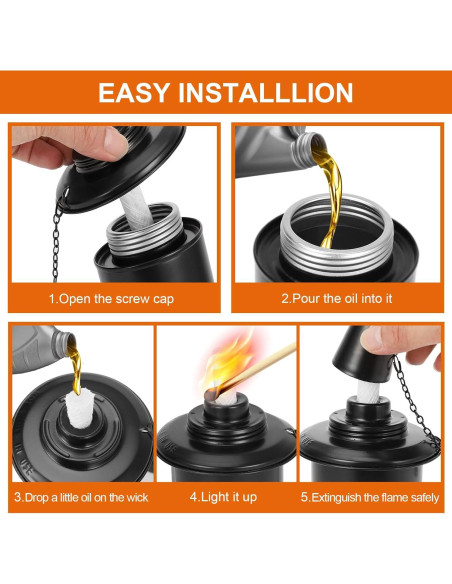 Latas de Reemplazo TaoTazon 354ml para Antorchas de Jardín