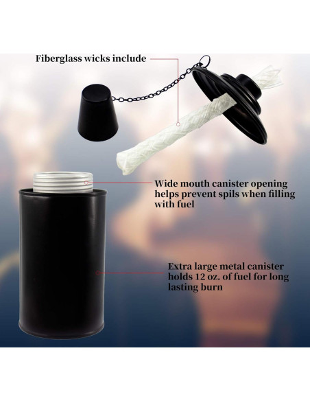 Latas de Reemplazo TaoTazon 354ml para Antorchas de Jardín